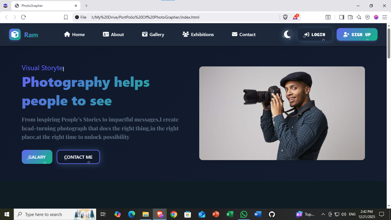 PORTPOLIO OF PHOTOGRAPHER